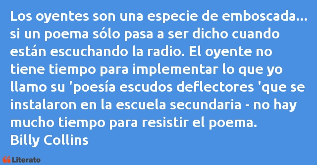 Frases de Billy Collins