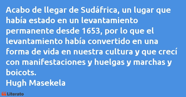 Frases de Hugh Masekela