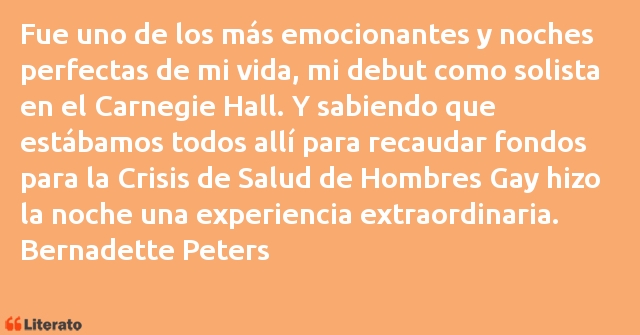 Frases de Bernadette Peters