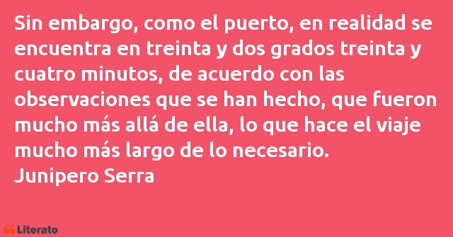 Frases de Junipero Serra