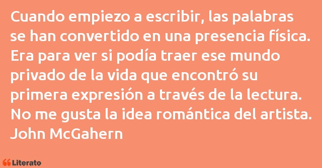 Frases de John McGahern