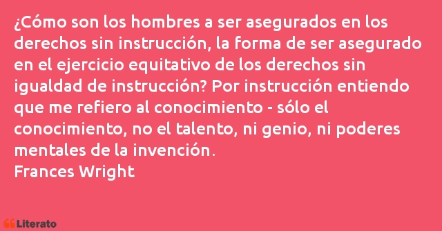 Frases de Frances Wright