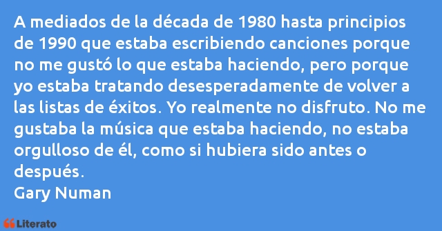 Frases de Gary Numan