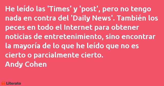 Frases de Andy Cohen