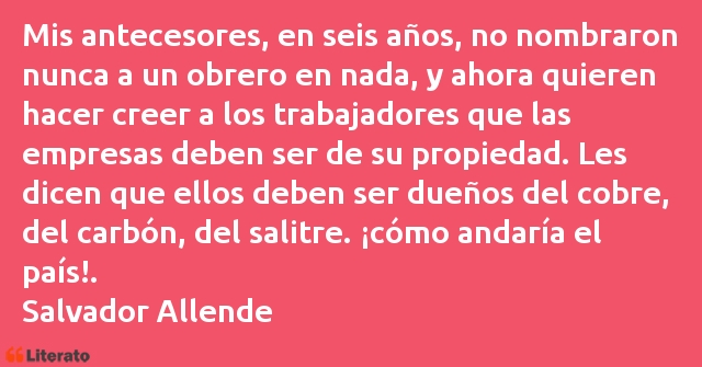 Frases de Salvador Allende