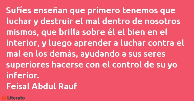 Frases de Feisal Abdul Rauf