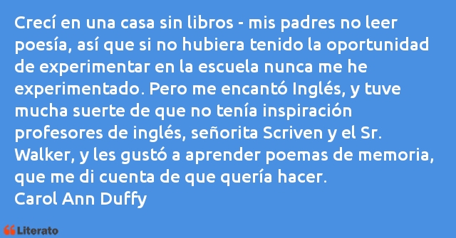 Frases de Carol Ann Duffy