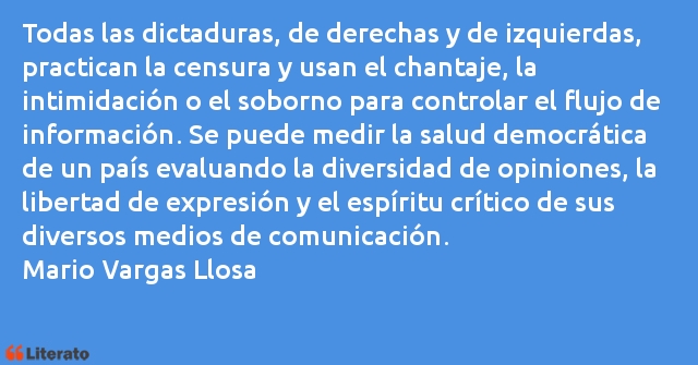 Frases de Mario Vargas Llosa