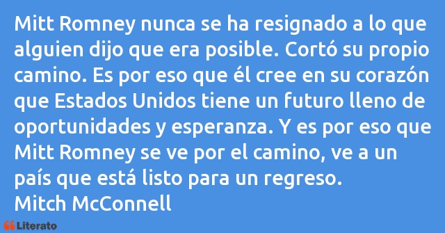 Frases de Mitch McConnell