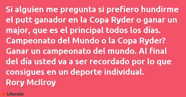 Frases de Rory McIlroy