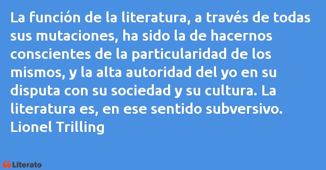 Frases de Lionel Trilling