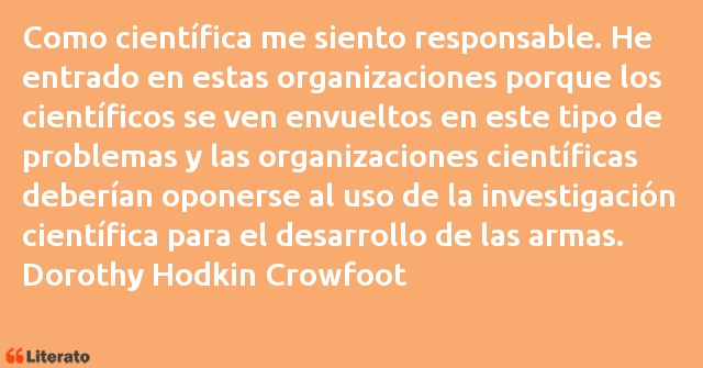 Frases de Dorothy Hodkin Crowfoot