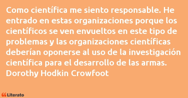 Frases de Dorothy Hodkin Crowfoot