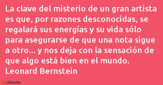 Frases de Leonard Bernstein