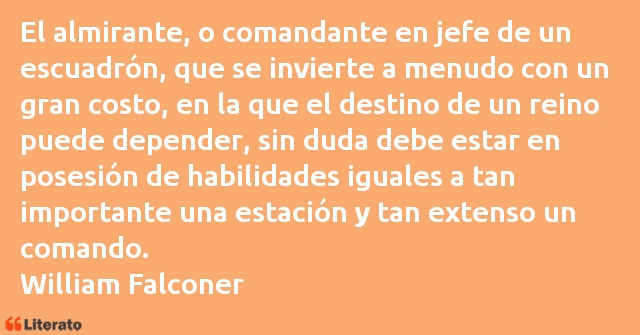 Frases de William Falconer