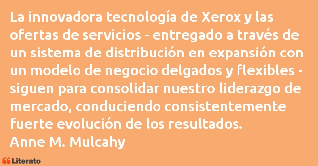 Frases de Anne M. Mulcahy