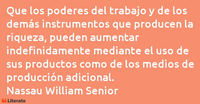 Frases de Nassau William Senior