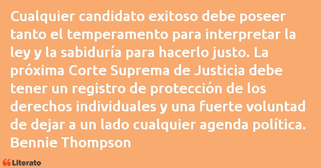 Frases de Bennie Thompson