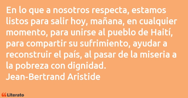 Frases de Jean-Bertrand Aristide