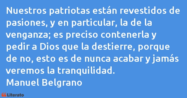 Frases de Manuel Belgrano