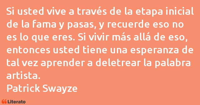 Frases de Patrick Swayze