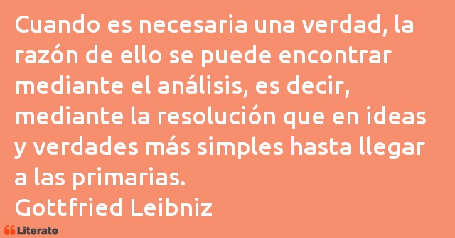 Frases de Gottfried Wilhelm Leibniz