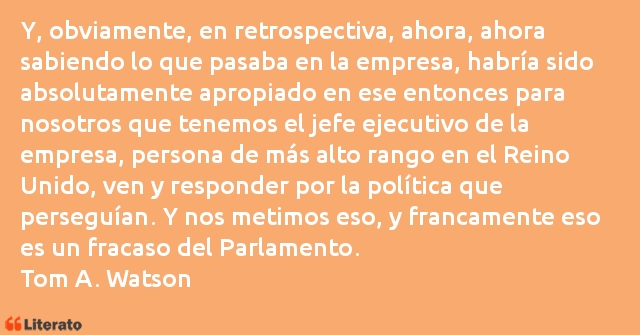 Frases de Tom A. Watson