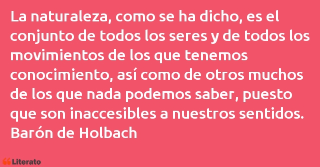 Frases de Barón de Holbach