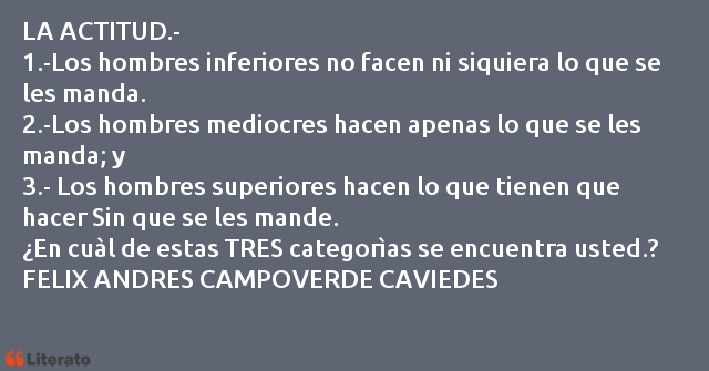 Frases de FELIX ANDRES CAMPOVERDE CAVIEDES