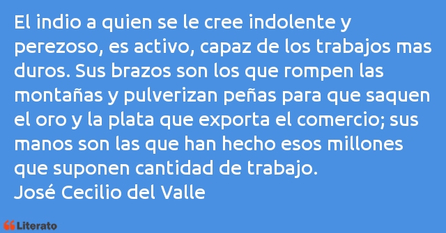 Frases de José Cecilio del Valle