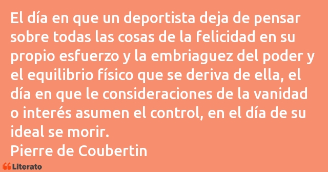 Frases de Pierre de Coubertin