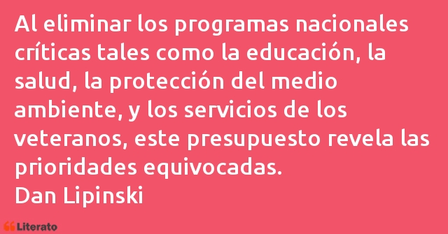 Frases de Dan Lipinski