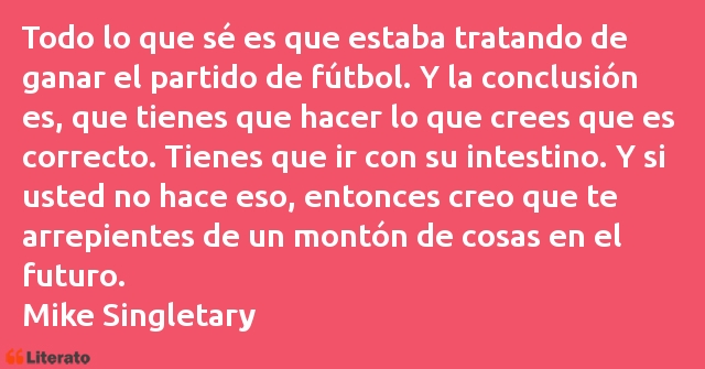 Frases de Mike Singletary