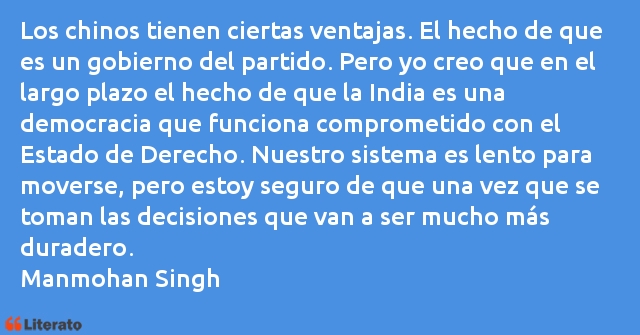 Frases de Manmohan Singh