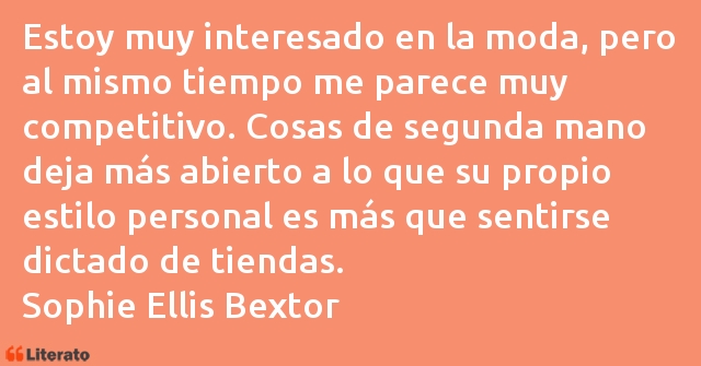 Frases de Sophie Ellis Bextor