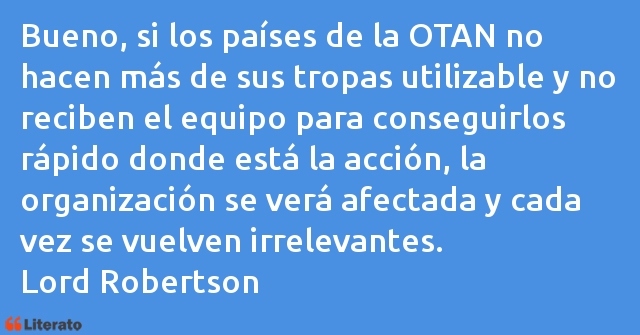 Frases de Lord Robertson