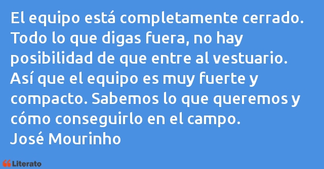 Frases de José Mourinho