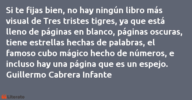 Frases de Guillermo Cabrera Infante