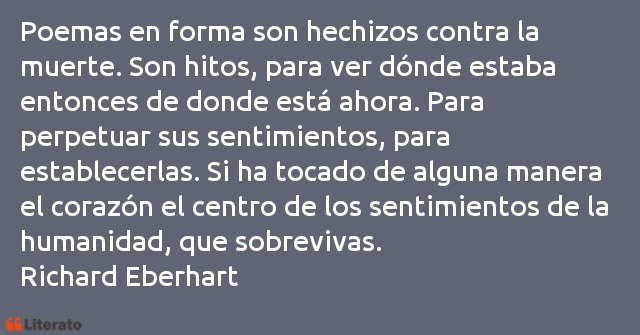 Frases de Richard Eberhart