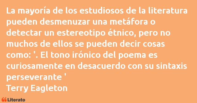 Frases de Terry Eagleton