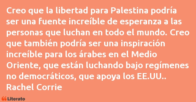 Frases de Rachel Corrie