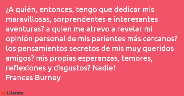 Frases de Frances Burney