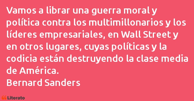 Frases de Bernard Sanders