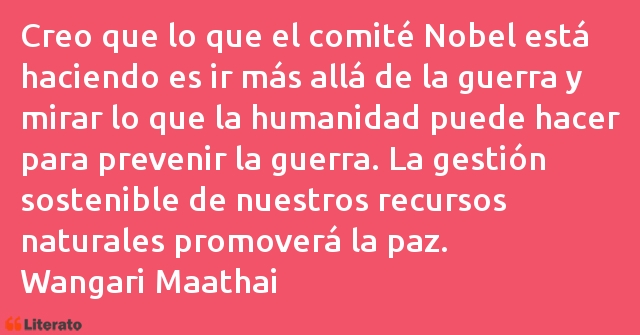 Frases de Wangari Maathai