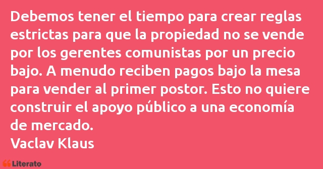 Frases de Vaclav Klaus