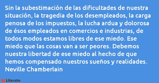 Frases de Neville Chamberlain