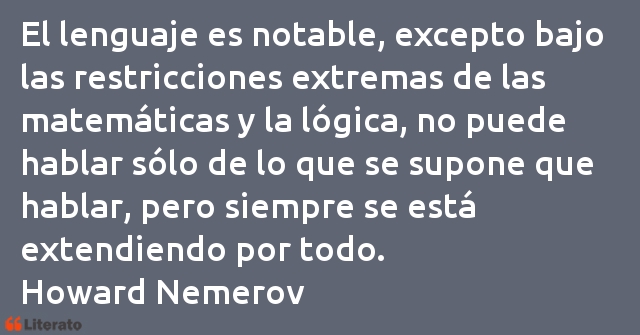 Frases de Howard Nemerov