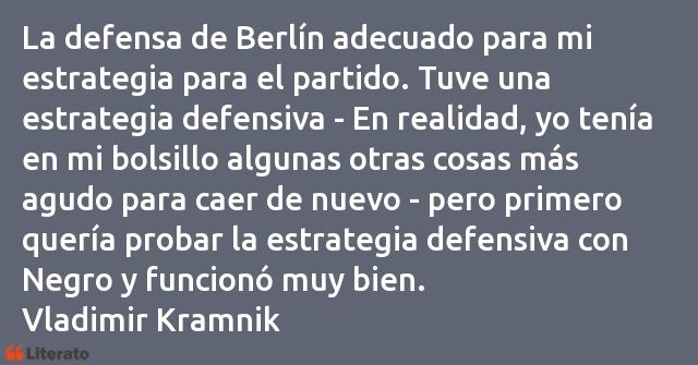 Frases de Vladimir Kramnik