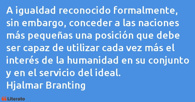 Frases de Hjalmar Branting