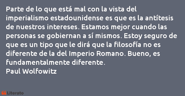 Frases de Paul Wolfowitz